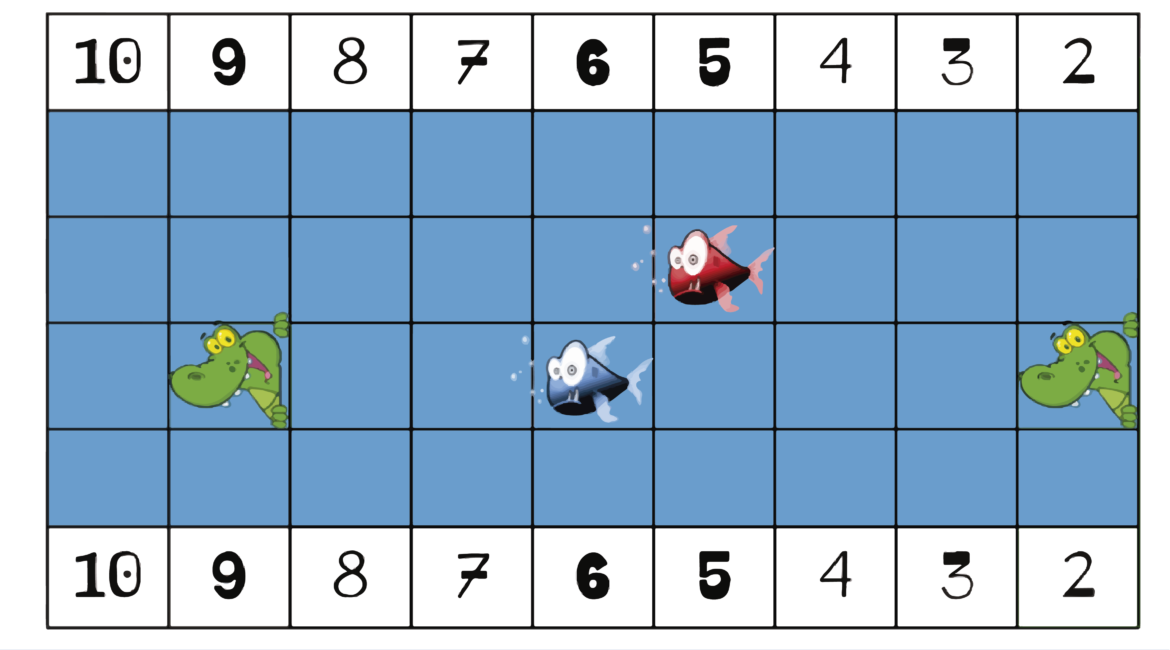 Matejuego “Cruzando el río”.