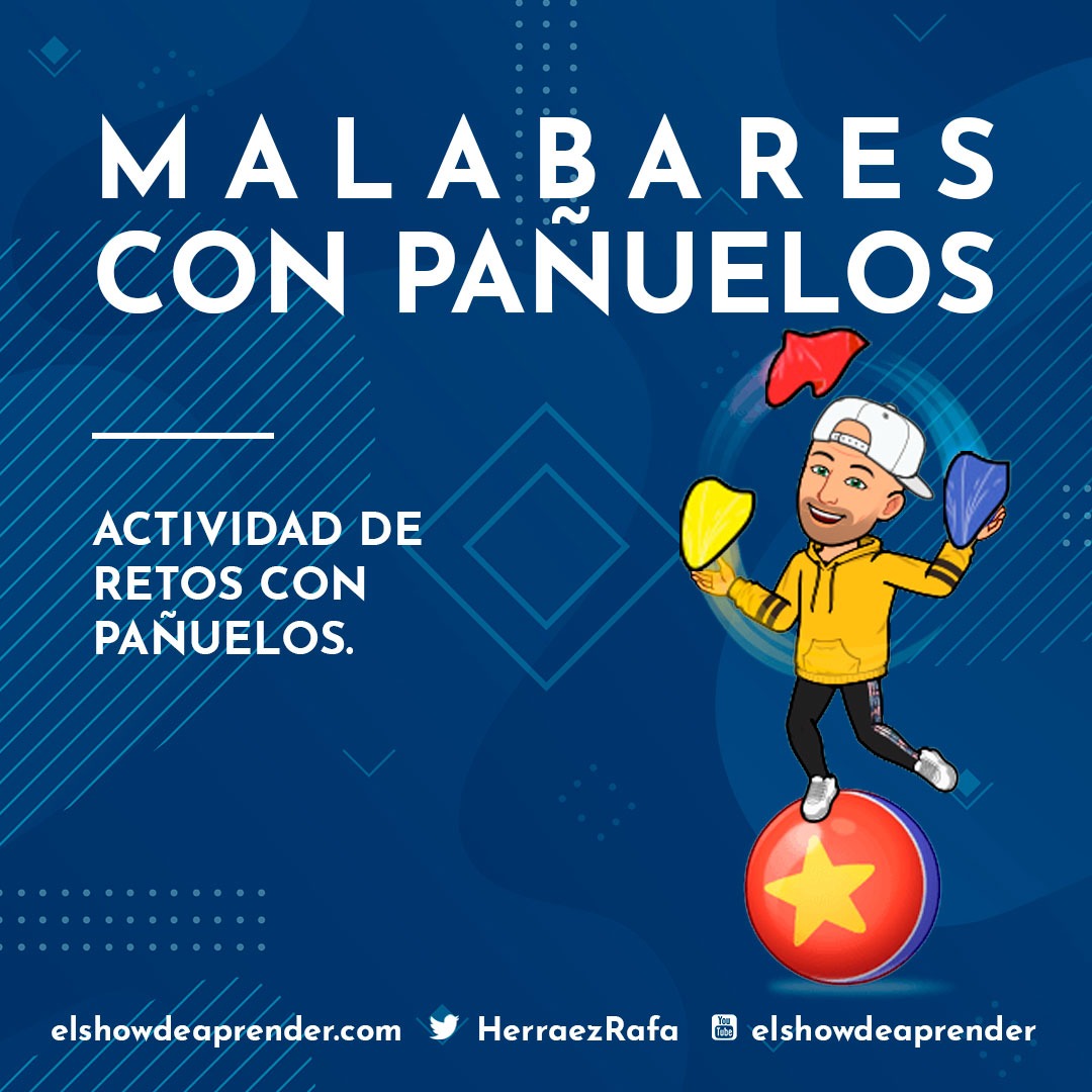 Retos de malabares con pañuelos.